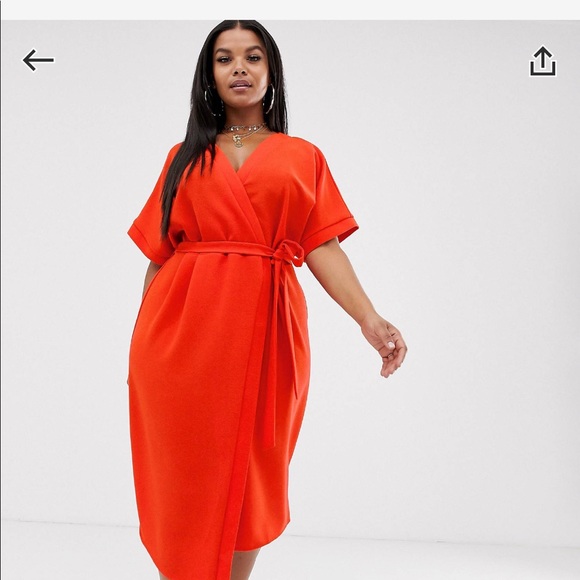 ASOS Dresses & Skirts - ASOS orange wrap dress
